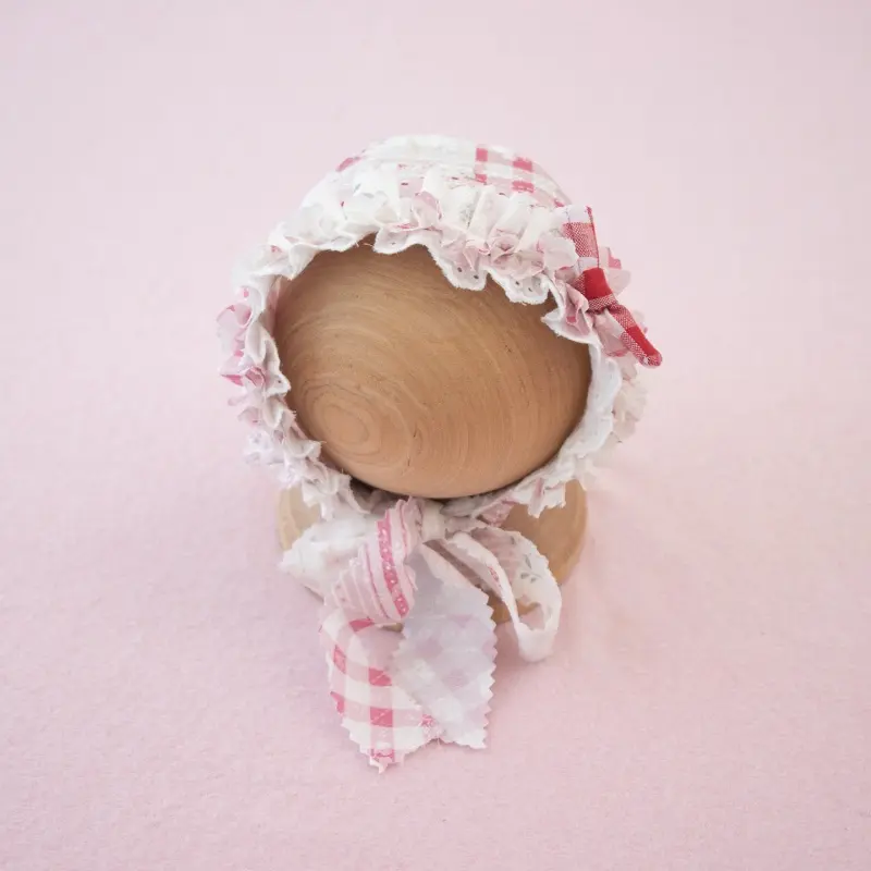 Baby Girl Summer Floral Print Dress Hat Set - Photography Props - Image 5